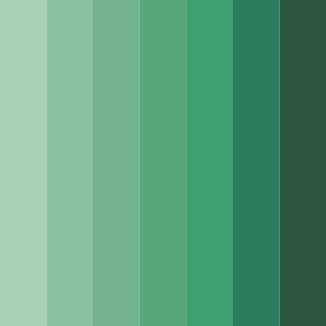 Download emerald forest serenity color palette PNG image (square)