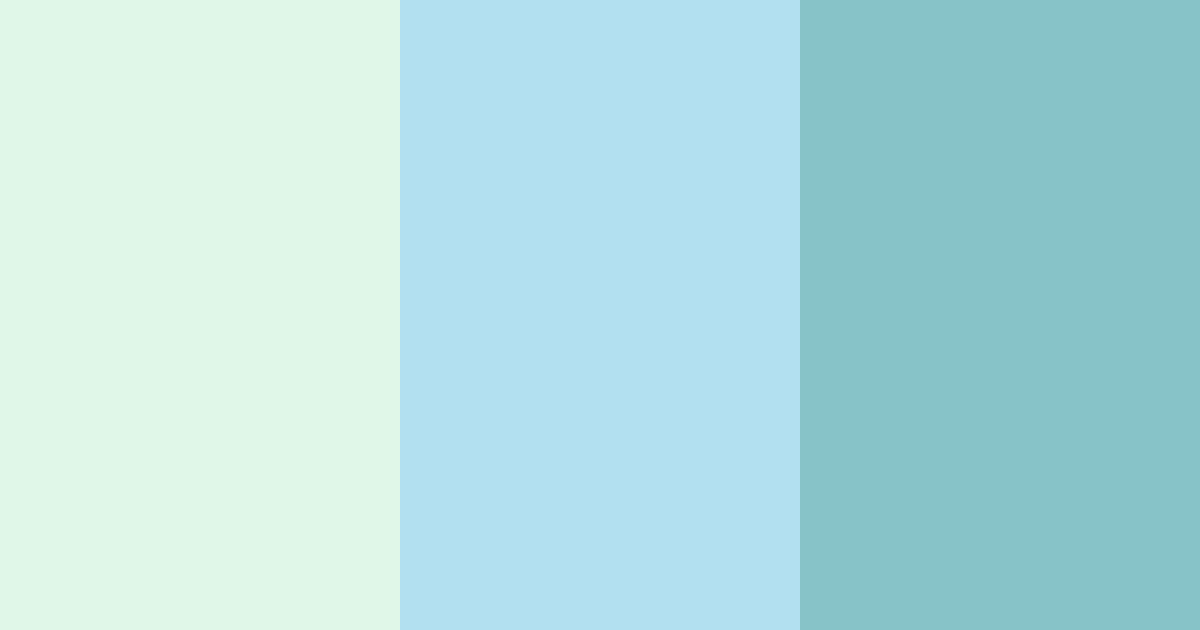 Download light green blue cream color palette PNG image (landscape)