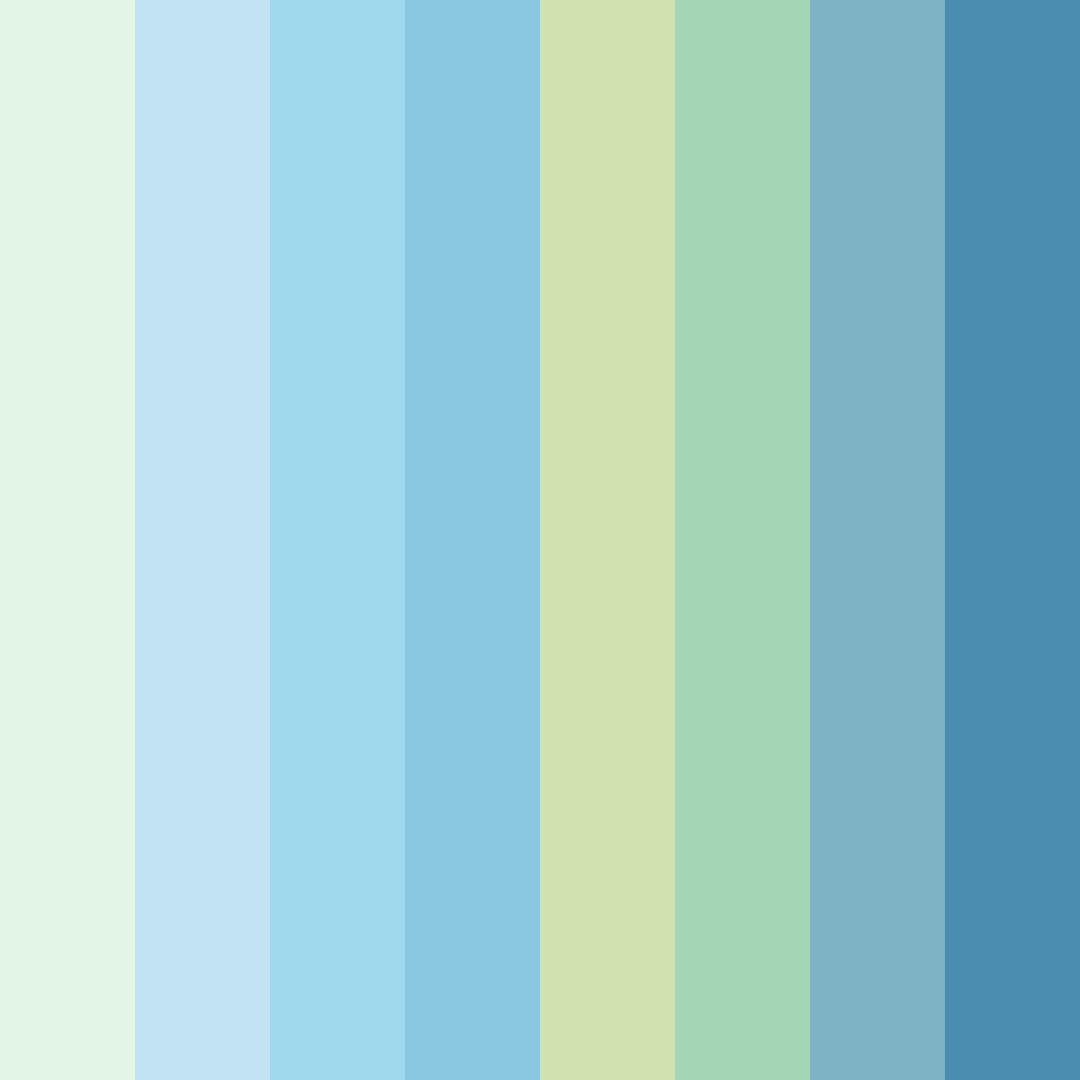 Download soft blue green color palette PNG image (square)