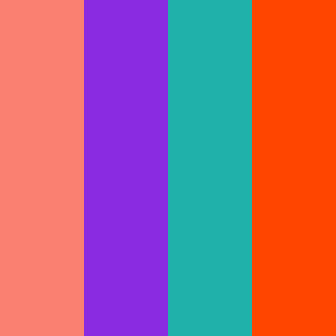 Download tropical sunset vibrance color palette PNG image (square)