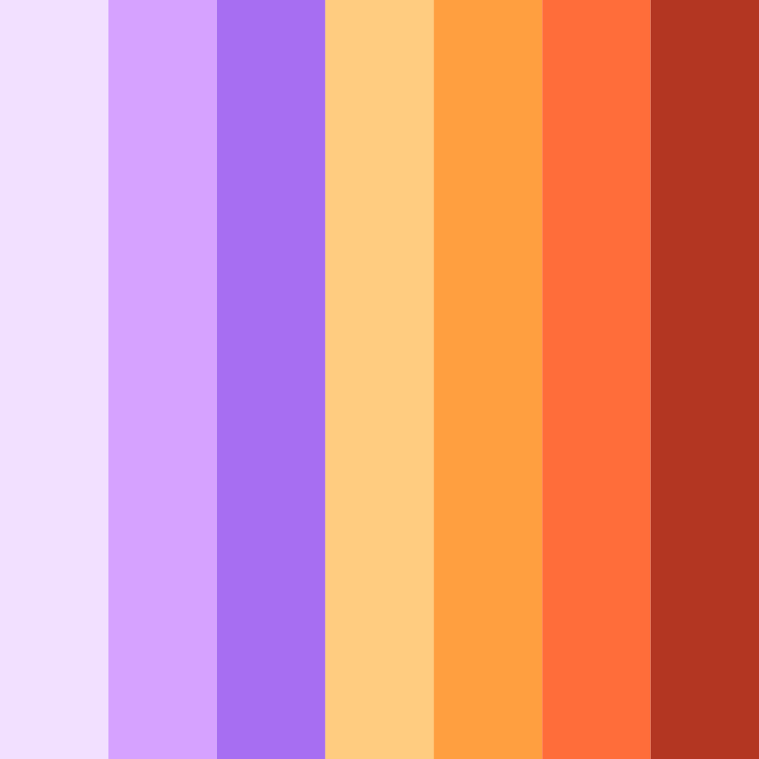 Download purple sunrise color palette PNG image (square)