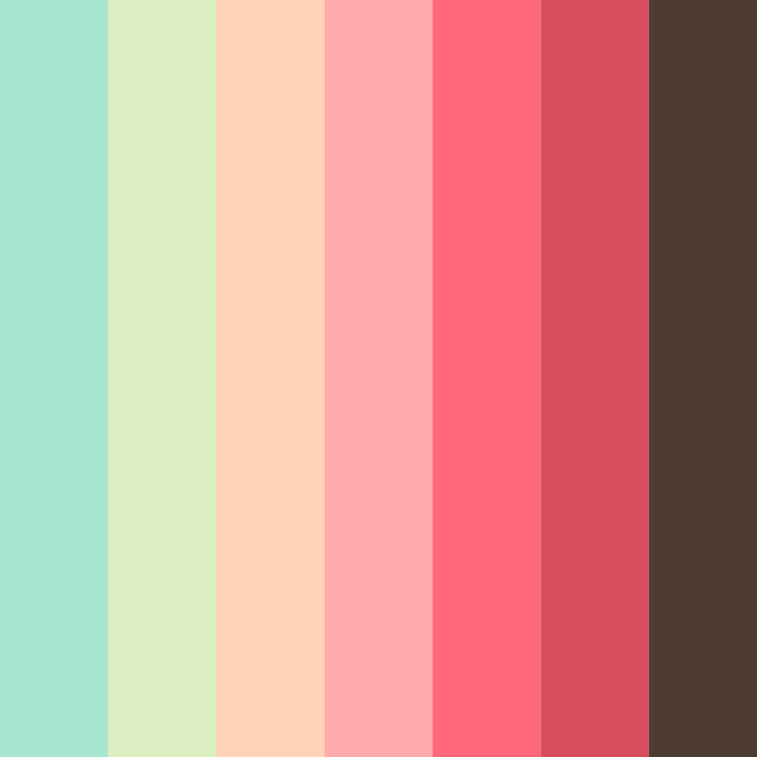 Download whimsical grove color palette PNG image (square)