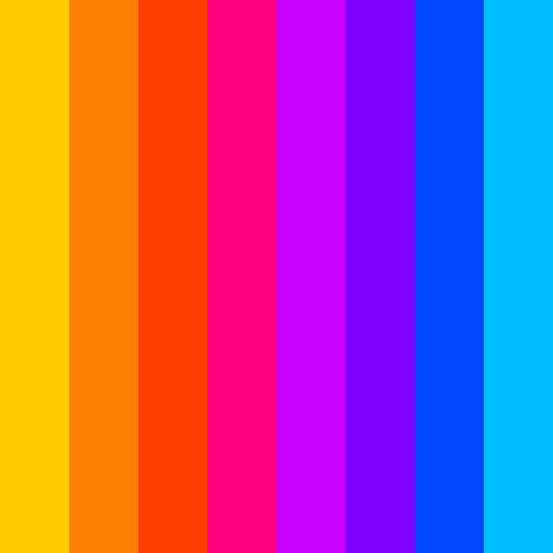 Download rainbow colors color palette PNG image (square)