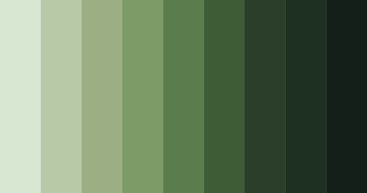 Download shades of sage green color palette PNG image (landscape)
