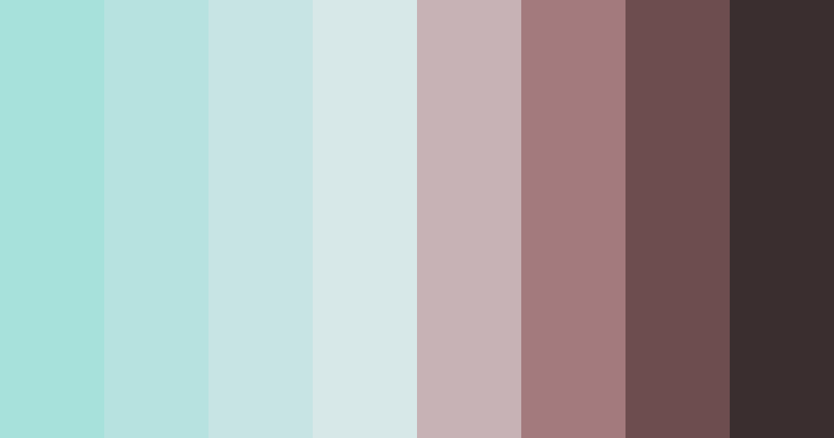 Download teal tones color palette PNG image (landscape)