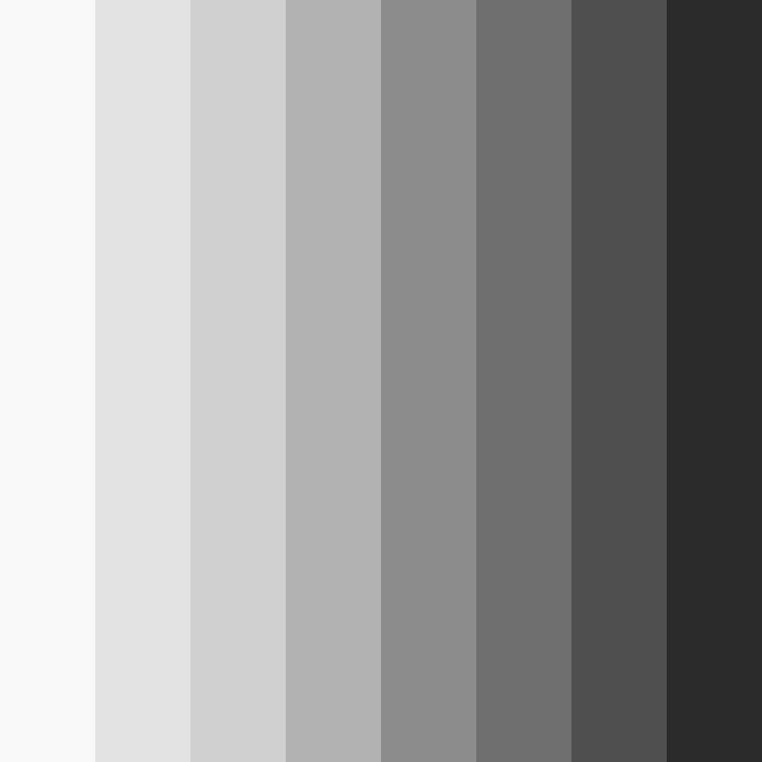Download shades of gray color palette PNG image (square)