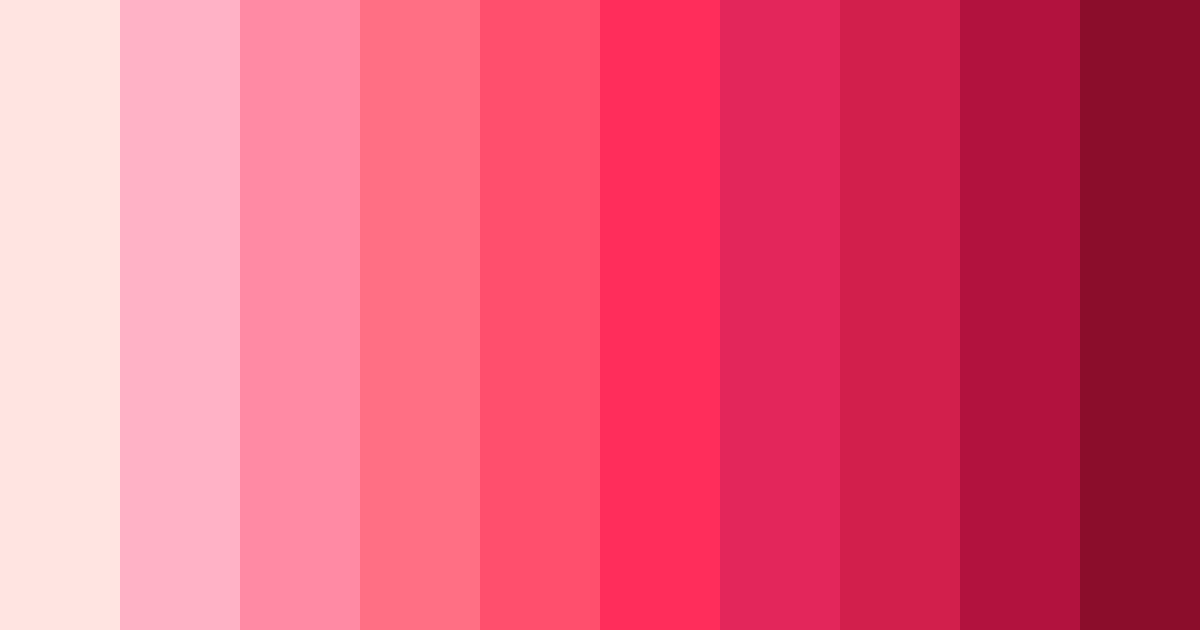 Download pastel pink shades color palette PNG image (landscape)