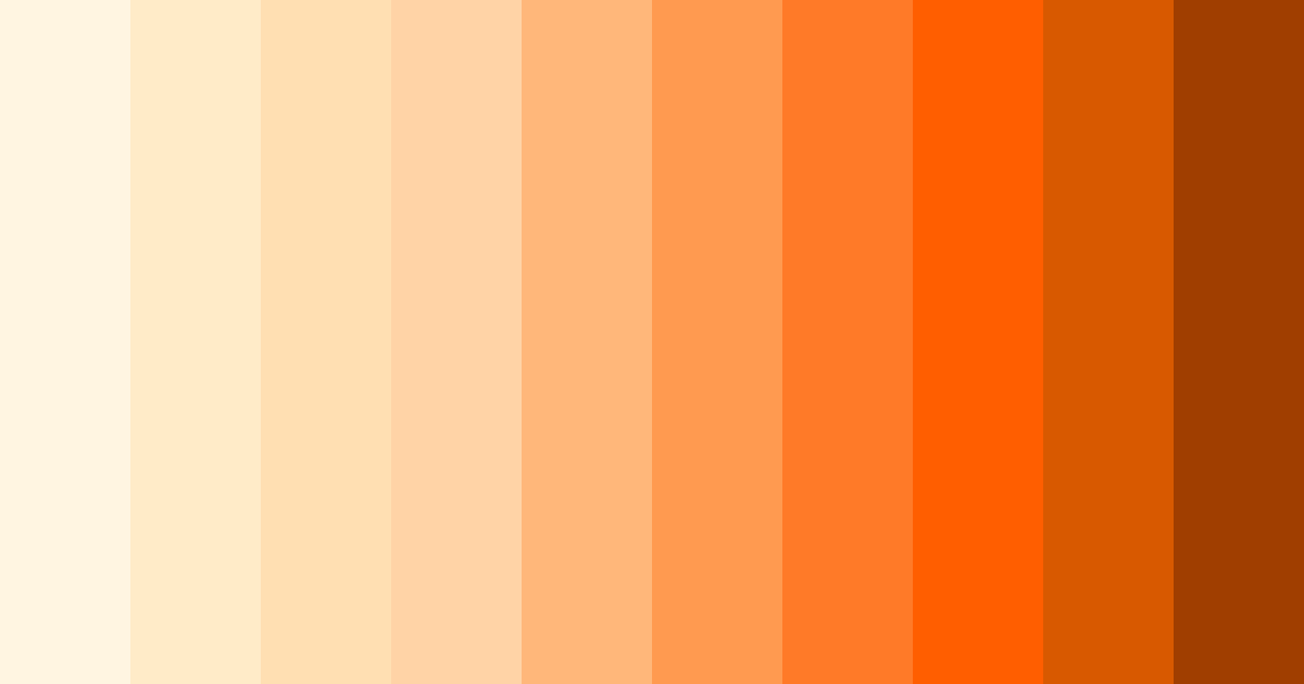 Download creamy orange color palette PNG image (landscape)