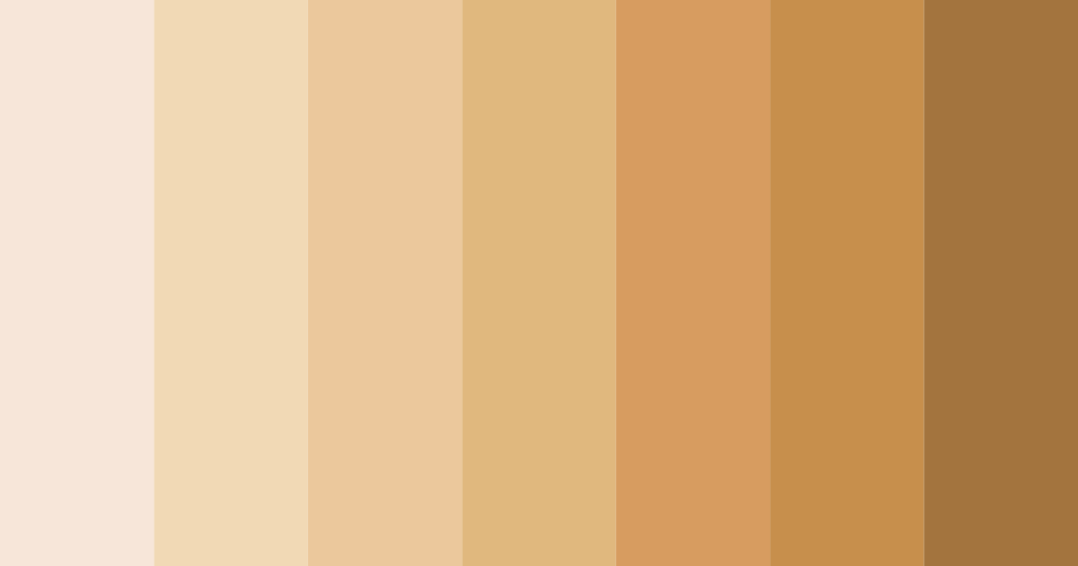 Download warm cream shades color palette PNG image (landscape)