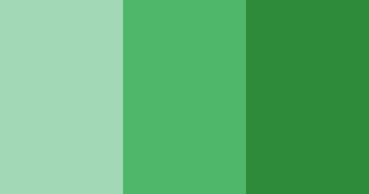 Download green shades color palette PNG image (landscape)