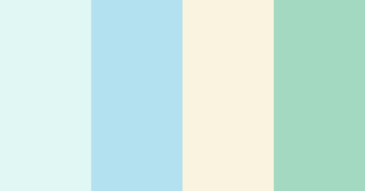Download mint green serenity color palette PNG image (landscape)