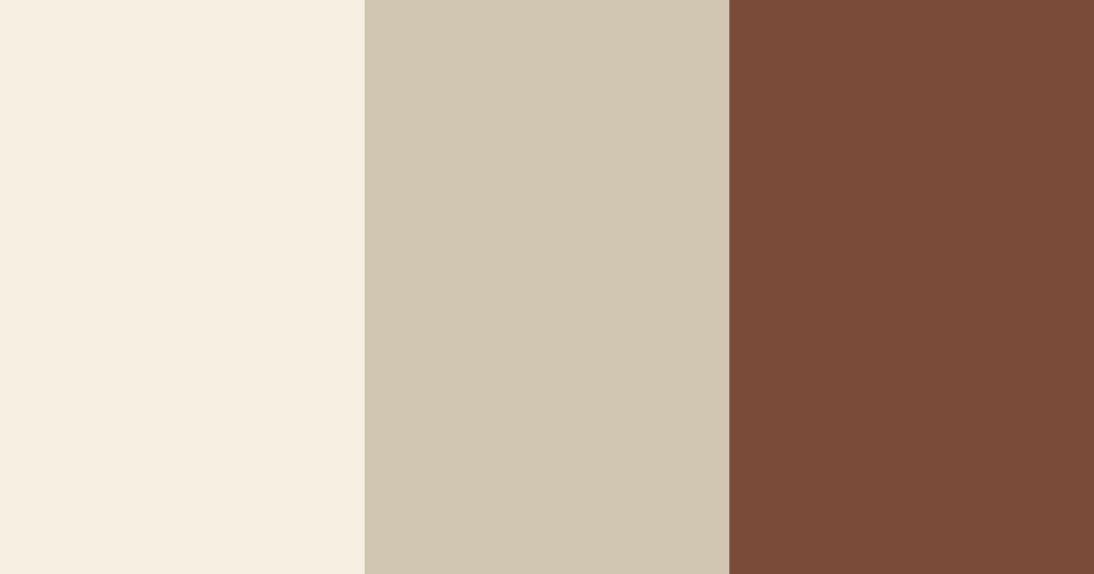 Download cream and dark brown color palette PNG image (landscape)