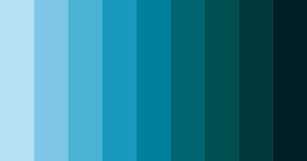 Download blue ocean depths color palette PNG image (landscape)