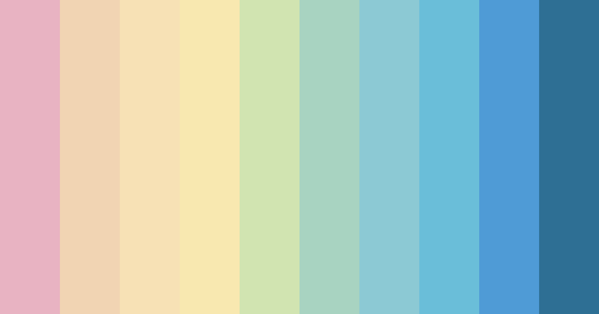 Download blue beach color palette PNG image (landscape)