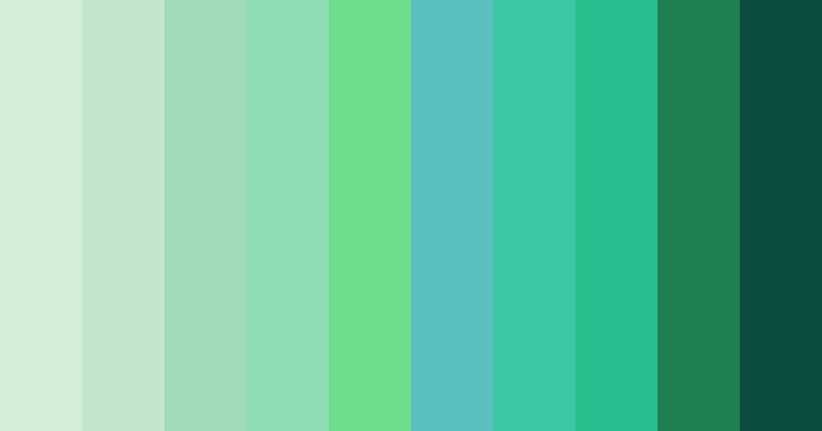 Download emerald serenity color palette PNG image (landscape)