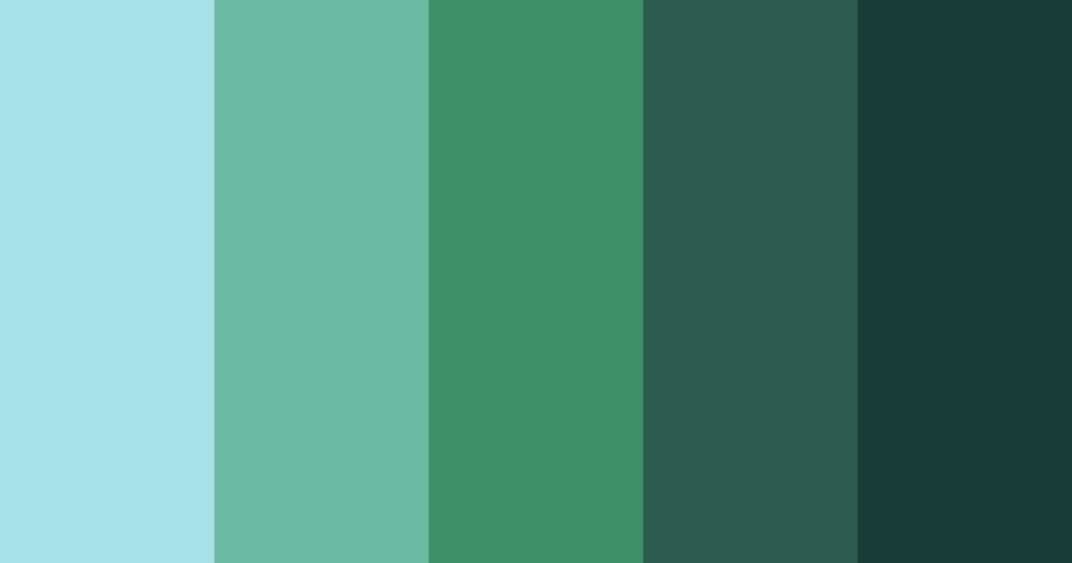 Download teal forest color palette PNG image (landscape)