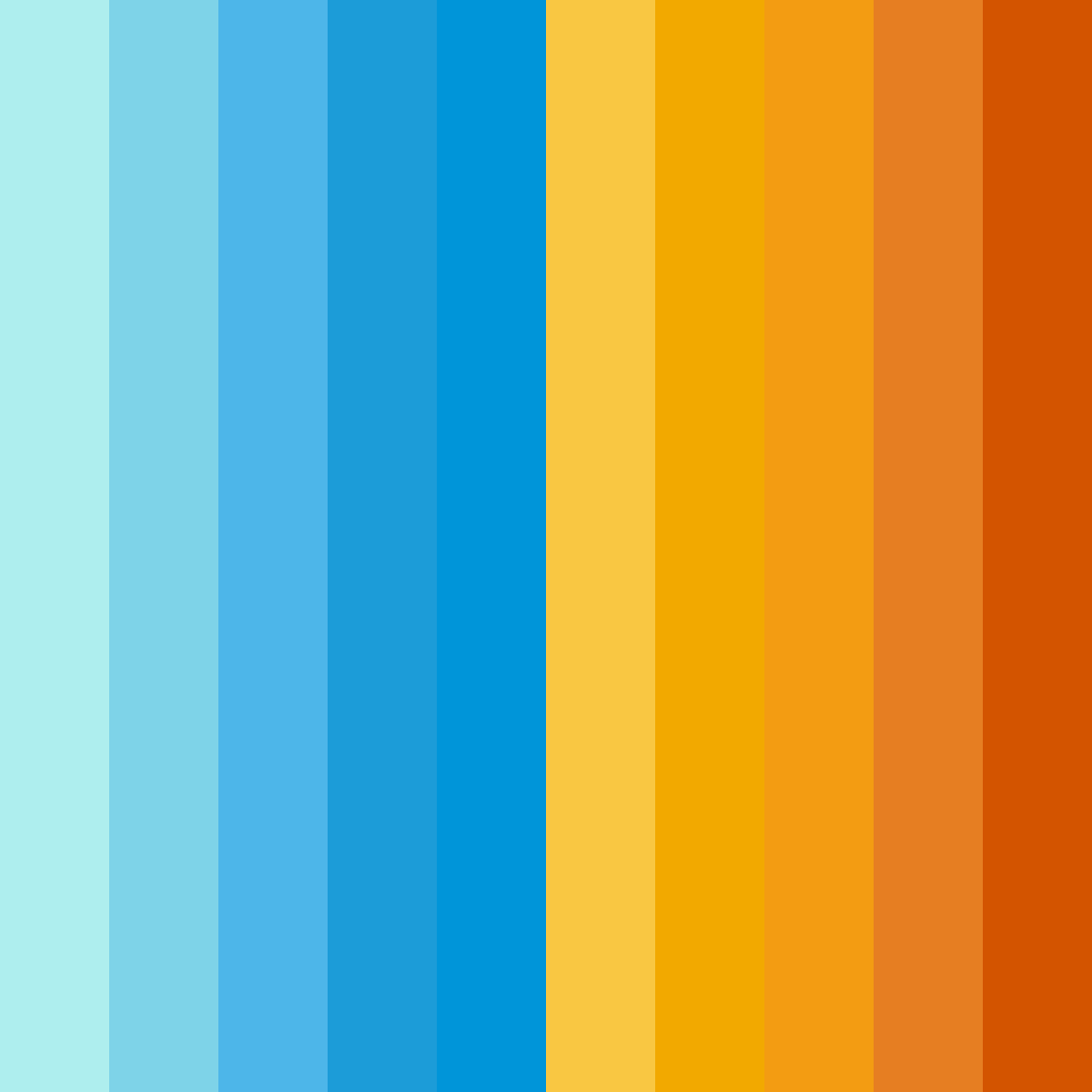 Download blue sunset color palette PNG image (square)