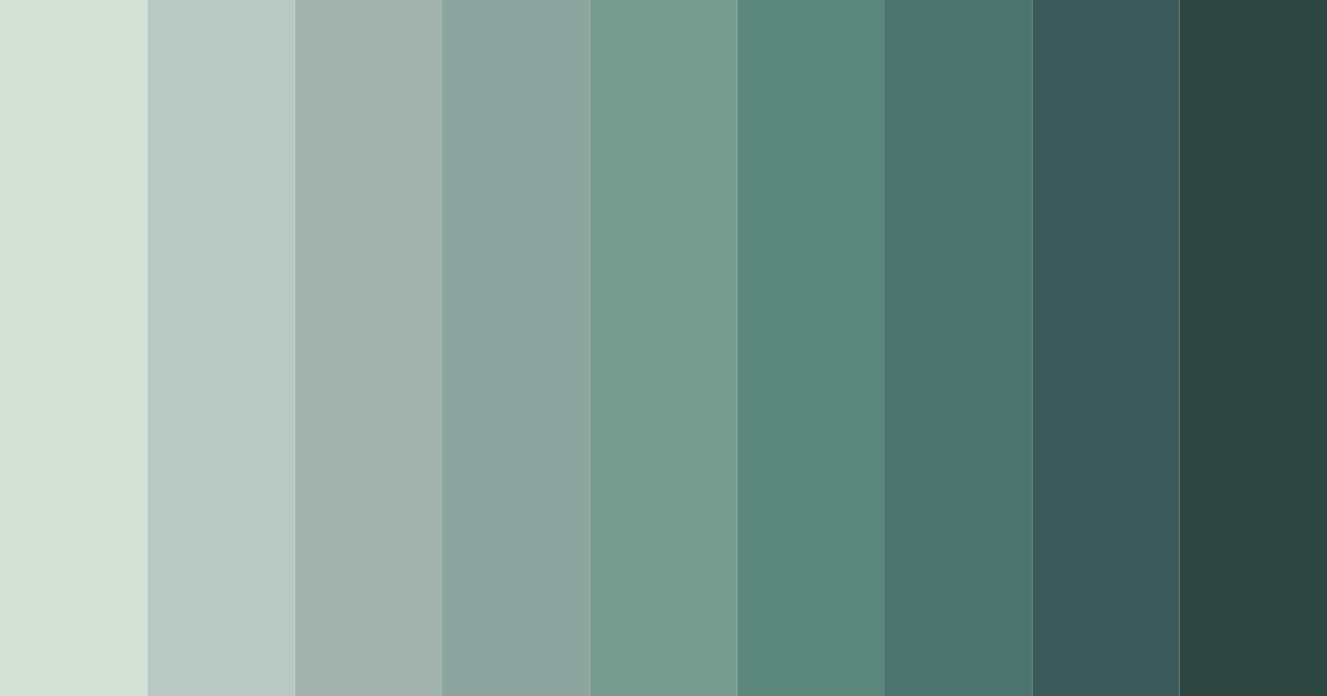 Download vintage green grey color palette PNG image (landscape)