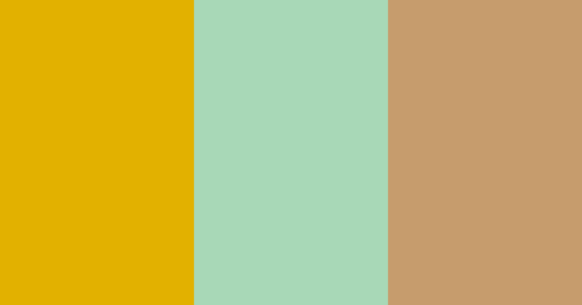 Download honeyed mint harmony color palette PNG image (landscape)
