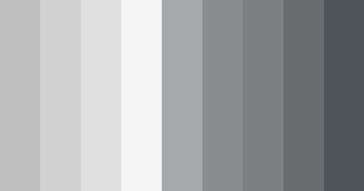 Download shades of silver color palette PNG image (landscape)