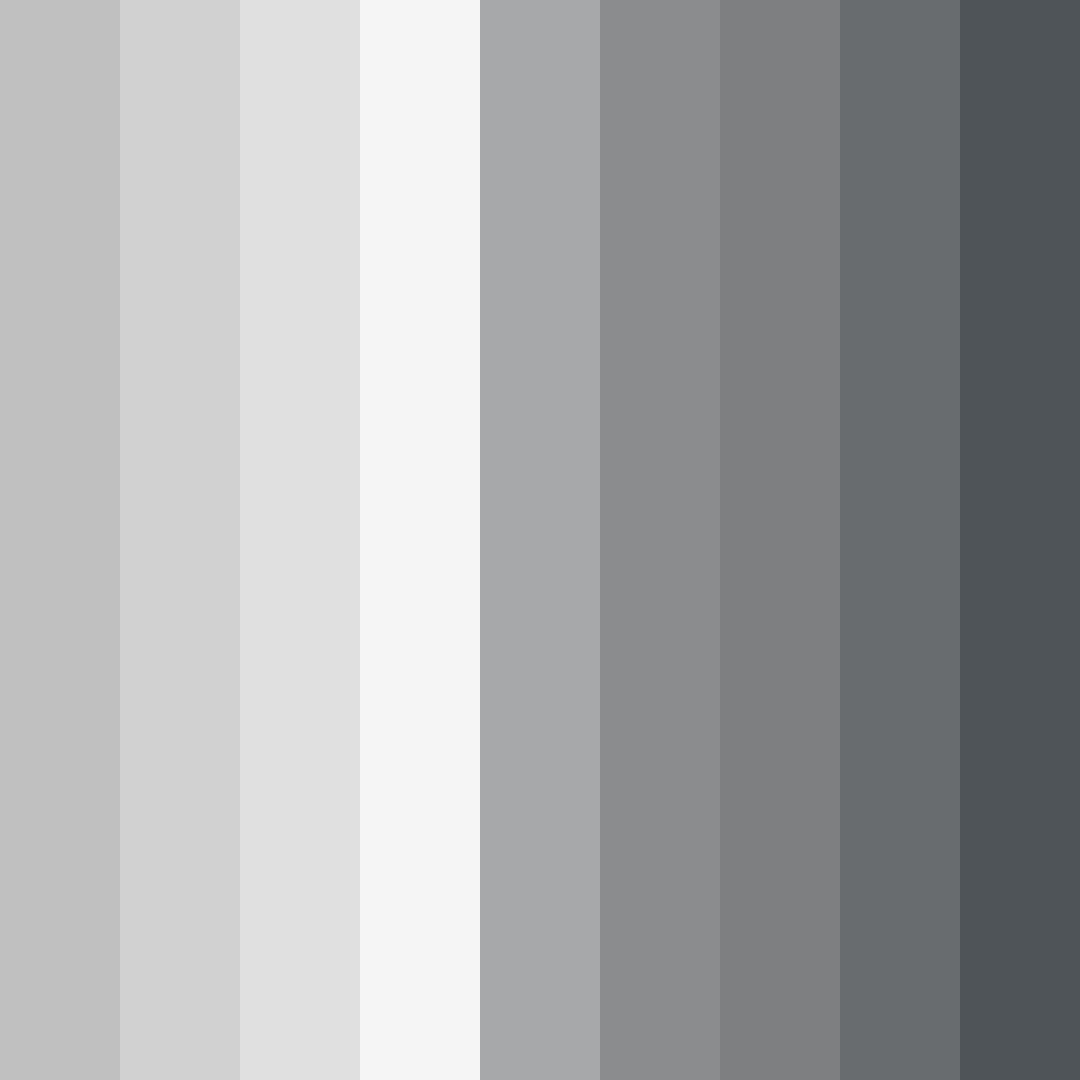 Download shades of silver color palette PNG image (square)