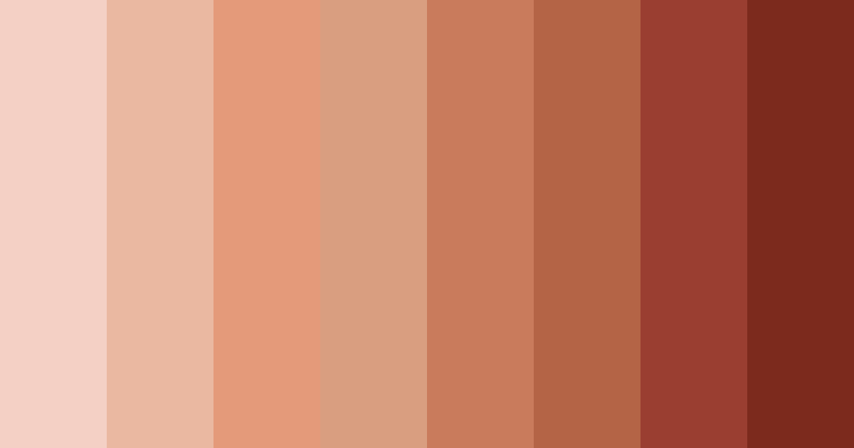 Download terracotta shades color palette PNG image (landscape)