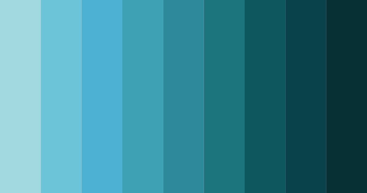 Download teal breeze color palette PNG image (landscape)
