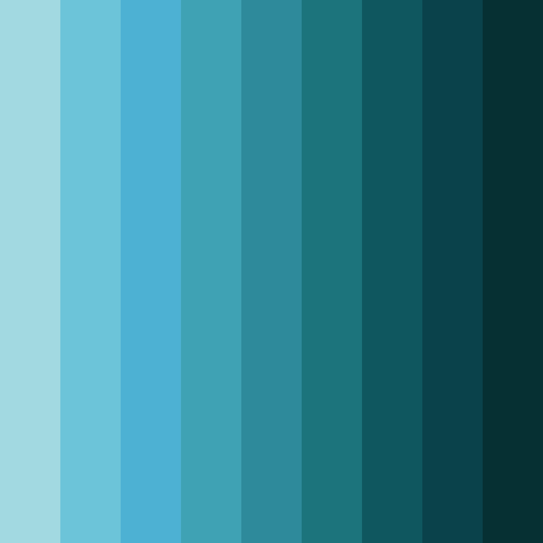 Download teal breeze color palette PNG image (square)