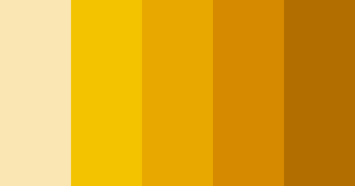 Download golden shades color palette PNG image (landscape)