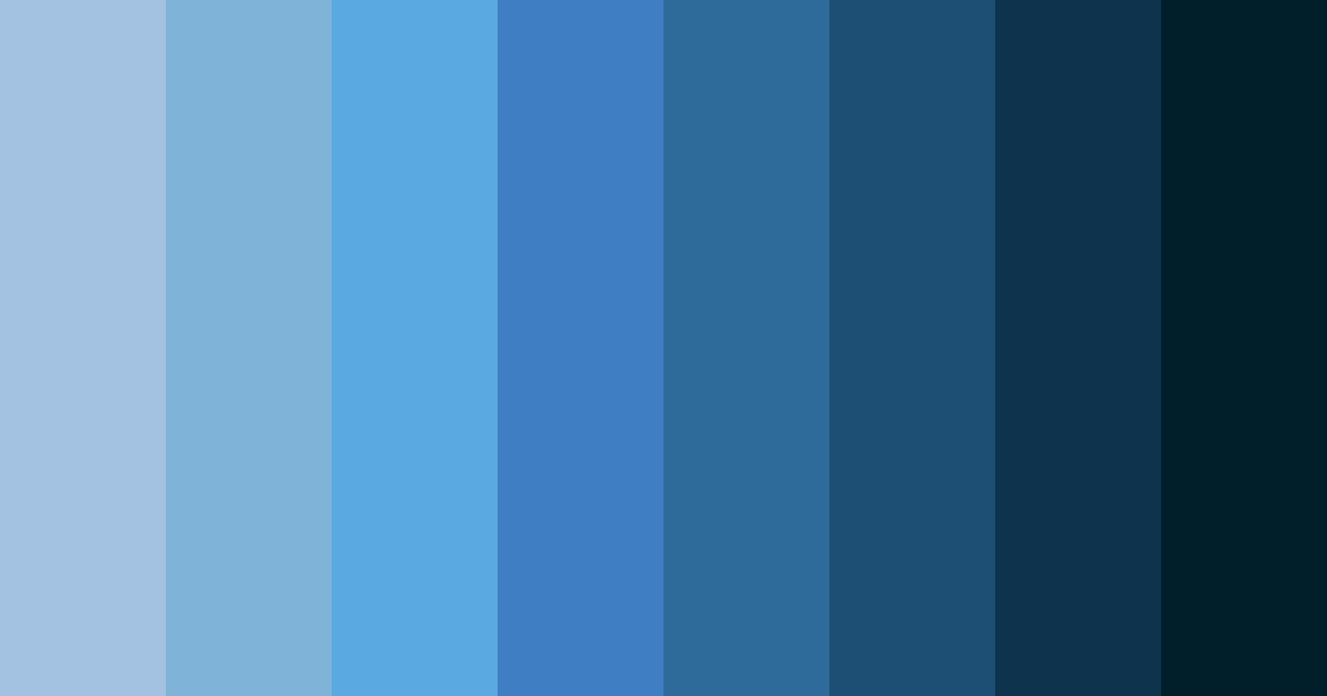 Download shades of sky blue color palette PNG image (landscape)