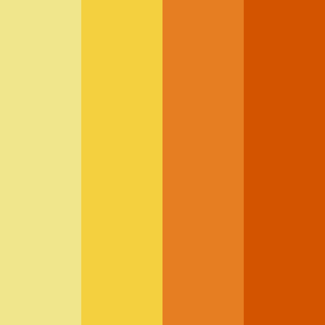 Download yellow sunset color palette PNG image (square)