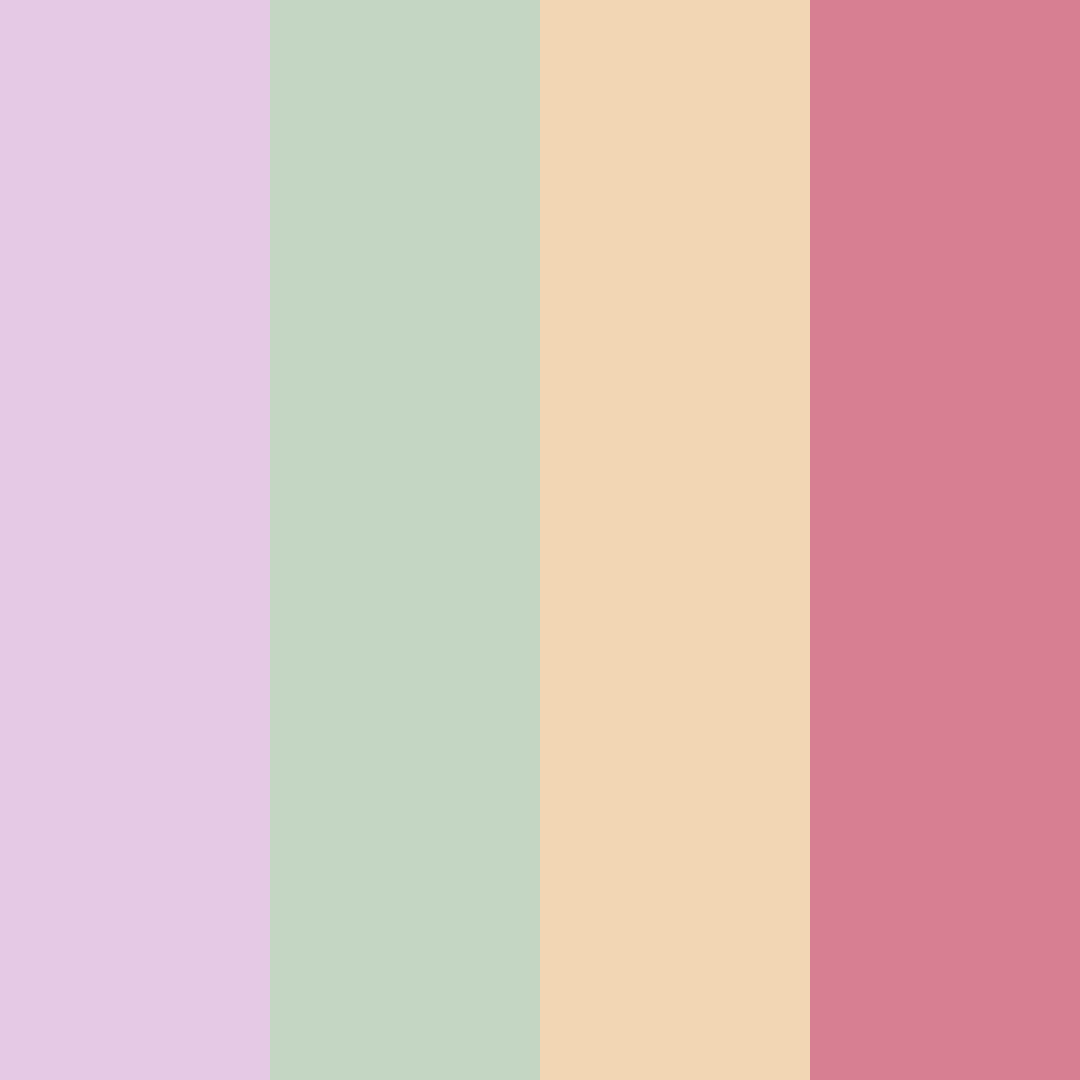 Download whimsical bloom color palette PNG image (square)