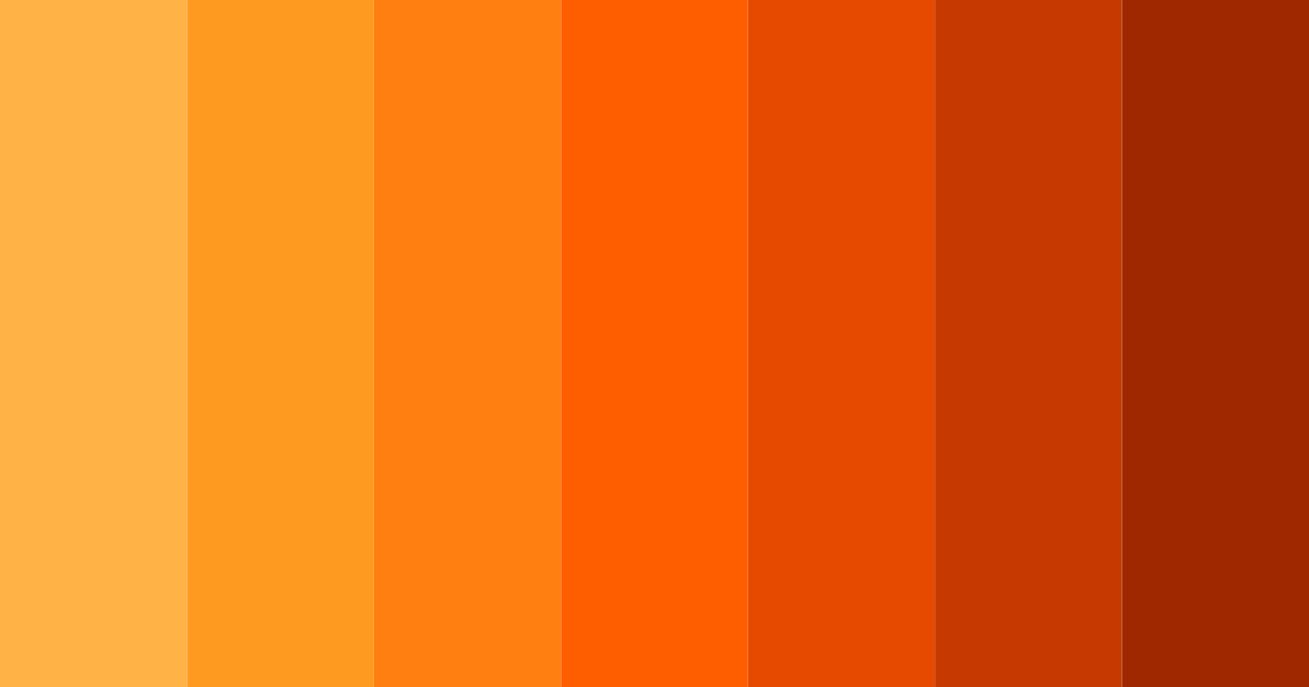 Download cosmic orange delight color palette PNG image (landscape)