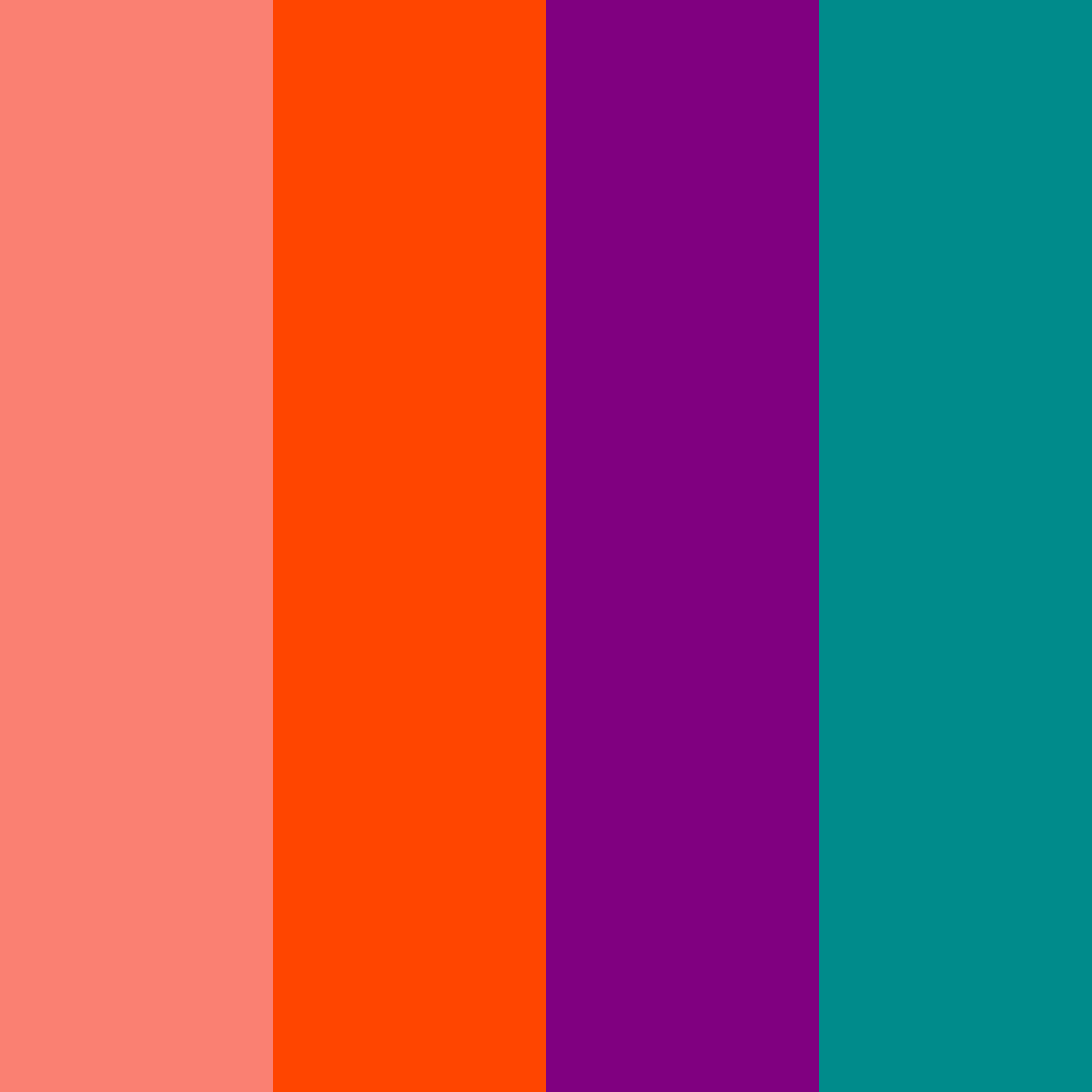 Download salmon sunset purple teal color palette PNG image (square)