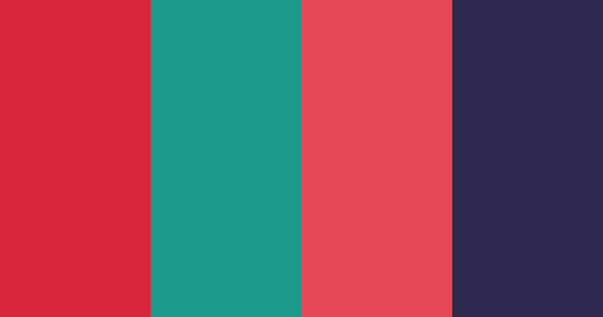 Download ruby teal fusion color palette PNG image (landscape)