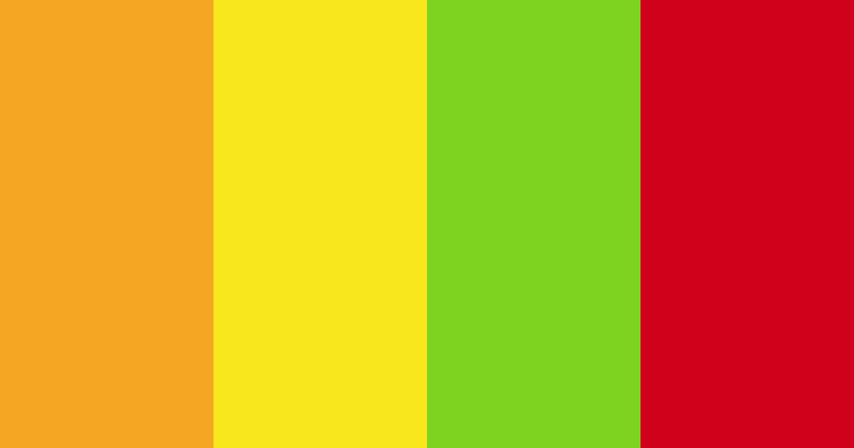 Download sunny yellow color palette PNG image (landscape)