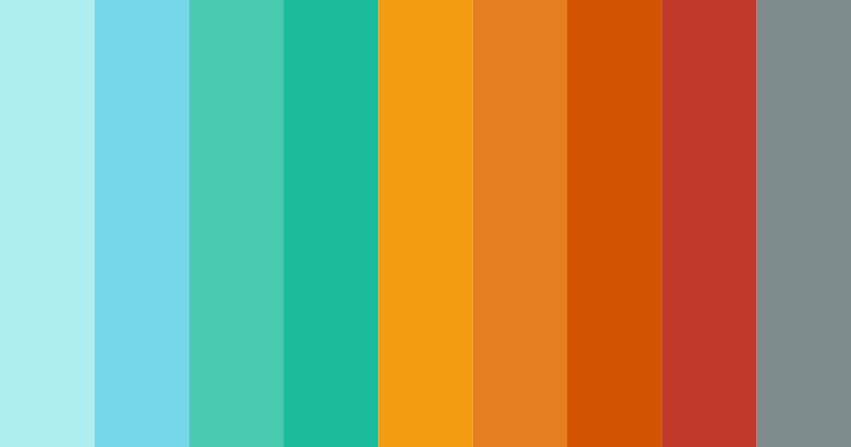 Download tropical sunset breeze color palette PNG image (landscape)