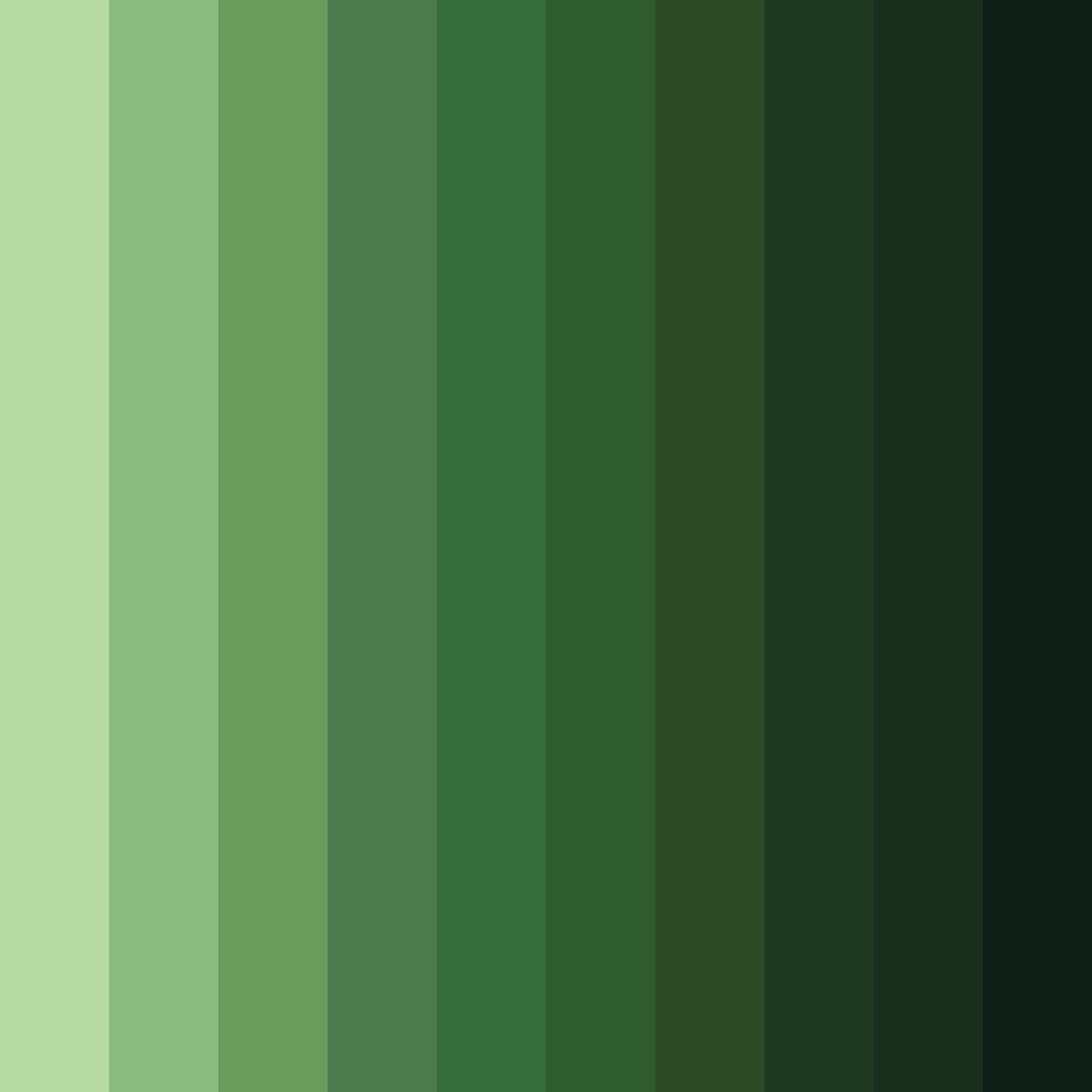Download green rainforest color palette PNG image (square)
