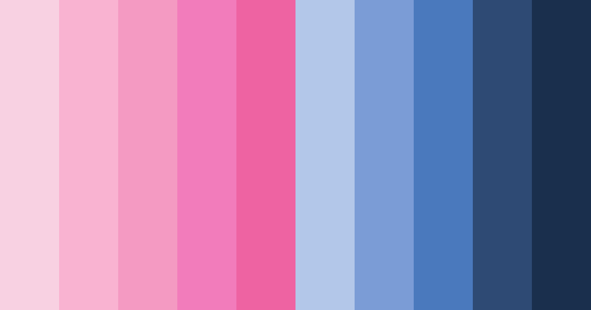 Download pink and blue dreams color palette PNG image (landscape)