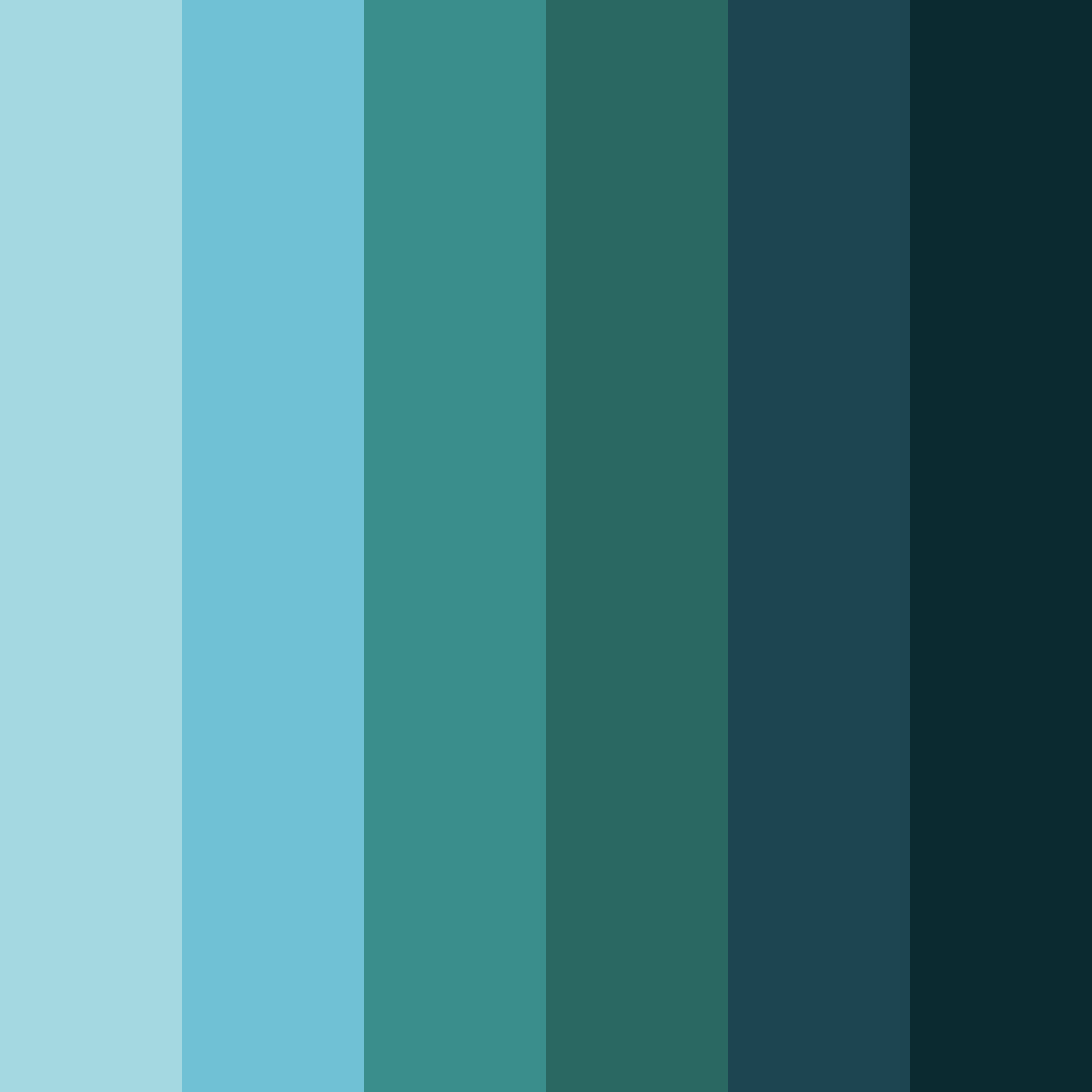 Download teal mediterranean color palette PNG image (square)