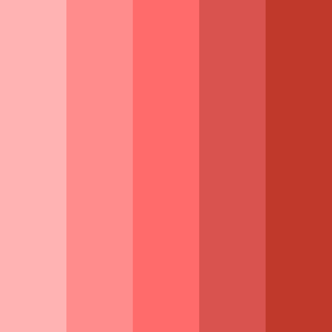 Download coral red harmony color palette PNG image (square)