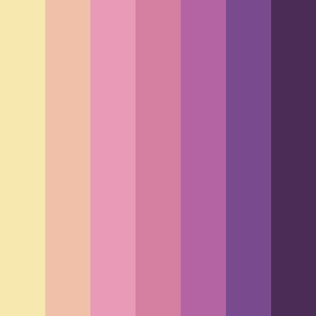 Download whimsical twilight color palette PNG image (square)