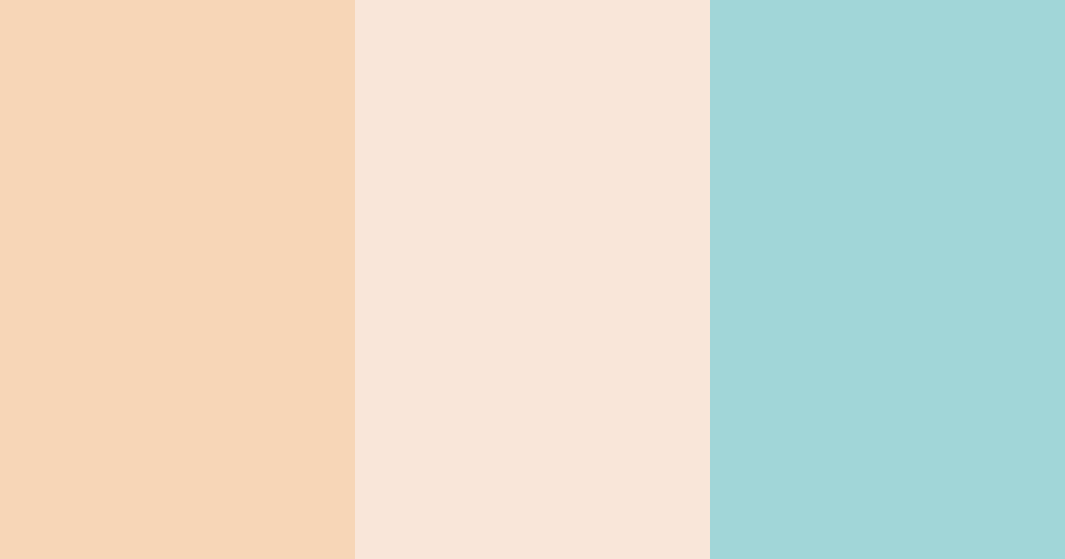 Download peachy turquoise color palette PNG image (landscape)