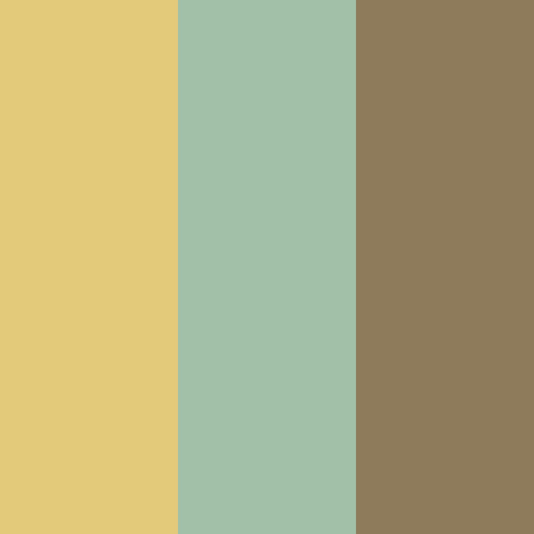 Download muted gold and green color palette PNG image (square)