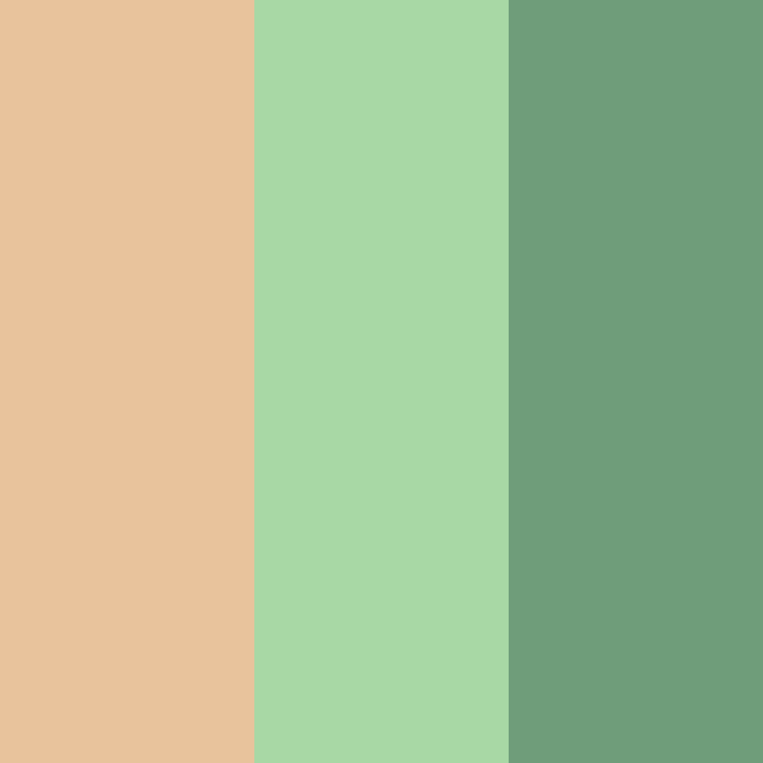 Download amber whispering greens color palette PNG image (square)