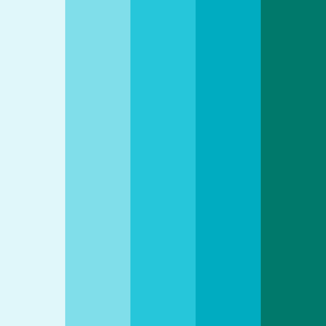Download aqua futurism color palette PNG image (square)