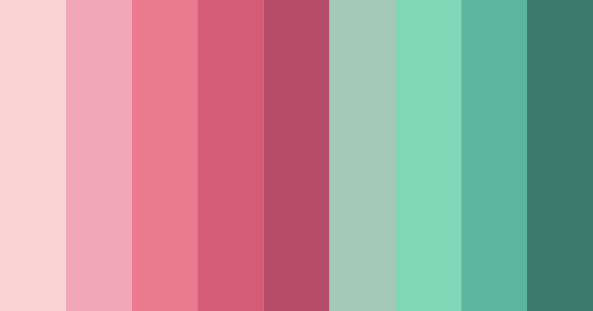 Download warm pink and green color palette PNG image (landscape)