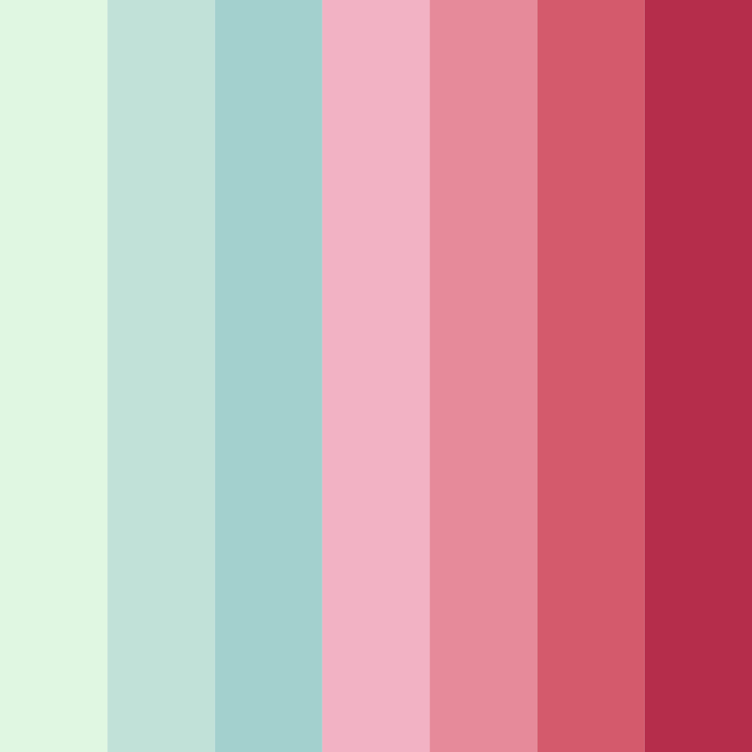 Download warm pink and green color palette PNG image (square)