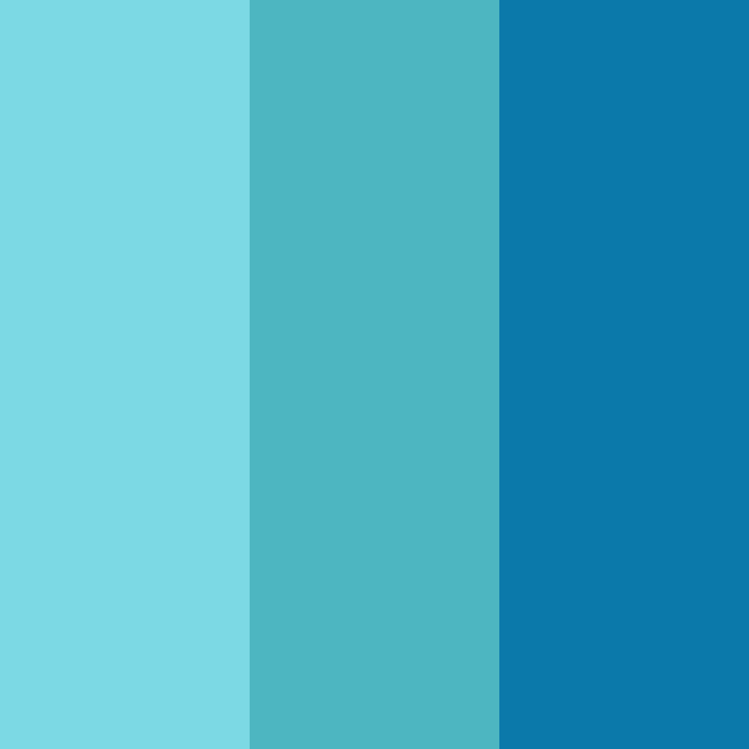 Download teal ocean color palette PNG image (square)