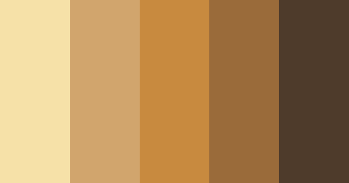 Download golden brown tones color palette PNG image (landscape)